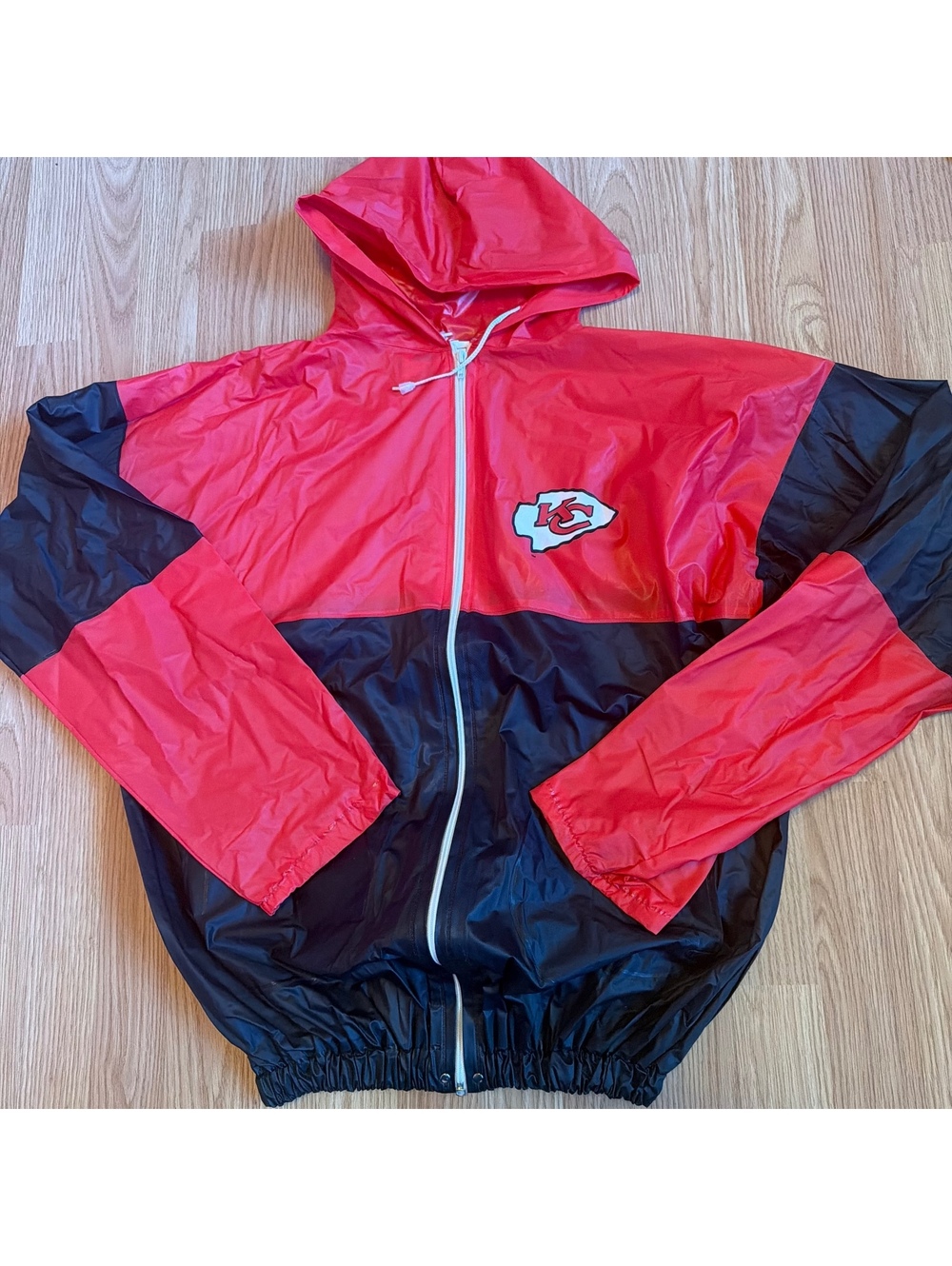 Rainmate NFL Kansas City Chiefs Rain Jacket Poncho PVC Size XL